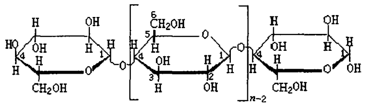 纤维素分子结构示意图