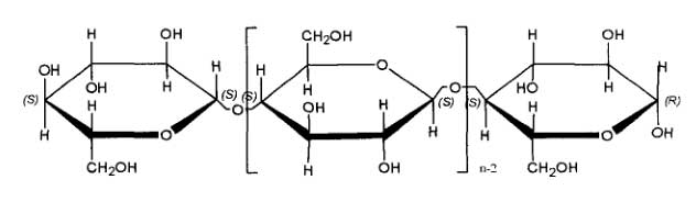 纤维素分子结构式示意图